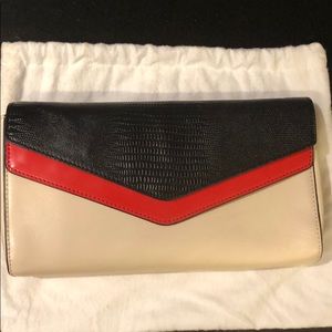 Tricolour Folded Envelope Clutch